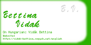 bettina vidak business card